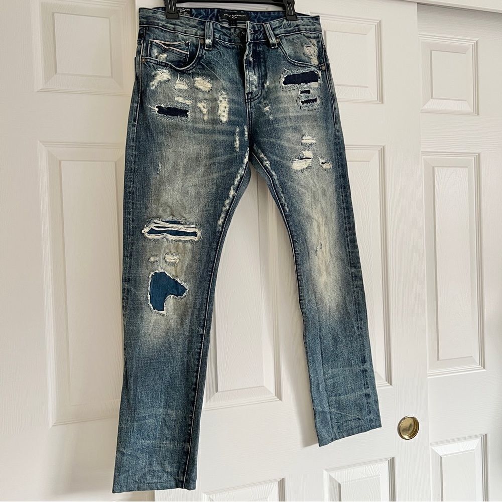 Cult of Individuality Punk Distressed Rockabilly Slim Jeans W32 MSRP $249